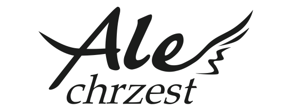 Logotyp Ale chrzest na białym tle