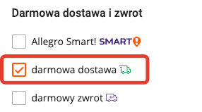 Jak znaleźć produkty z darmową dostawą na Allegro?