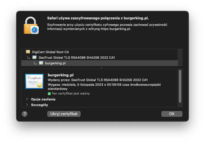 Zamawianie na stronie Burger Kinga jest bezpieczne