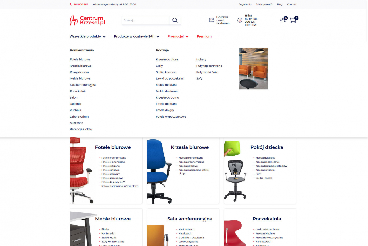 znizki centrum krzeseł