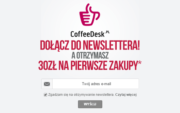 30 zł zniżki na pierwsze zamówienie