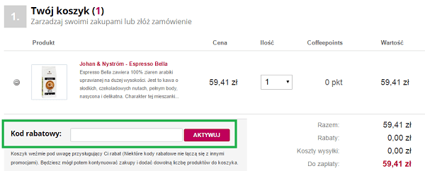 Kody rabatowe Coffeedesk