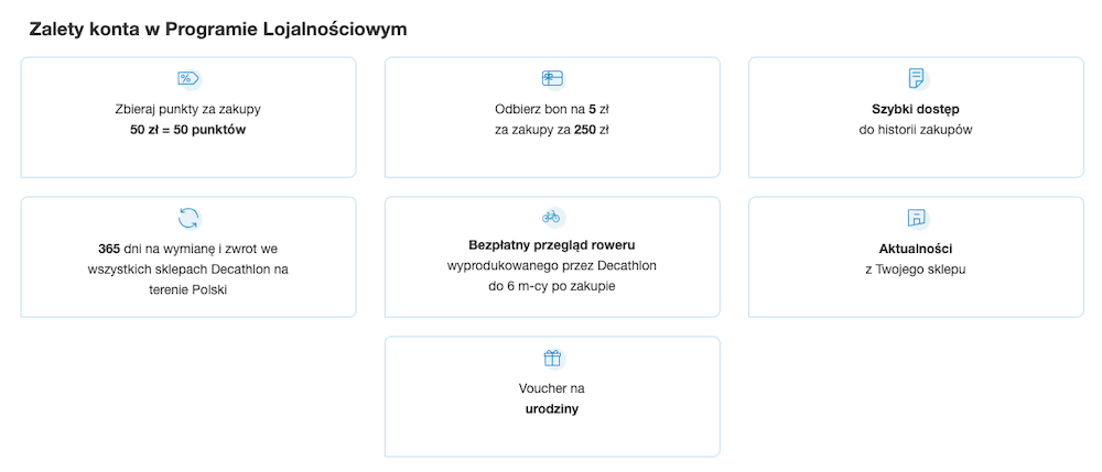 Zasady programu lojalnościowego Decathlon