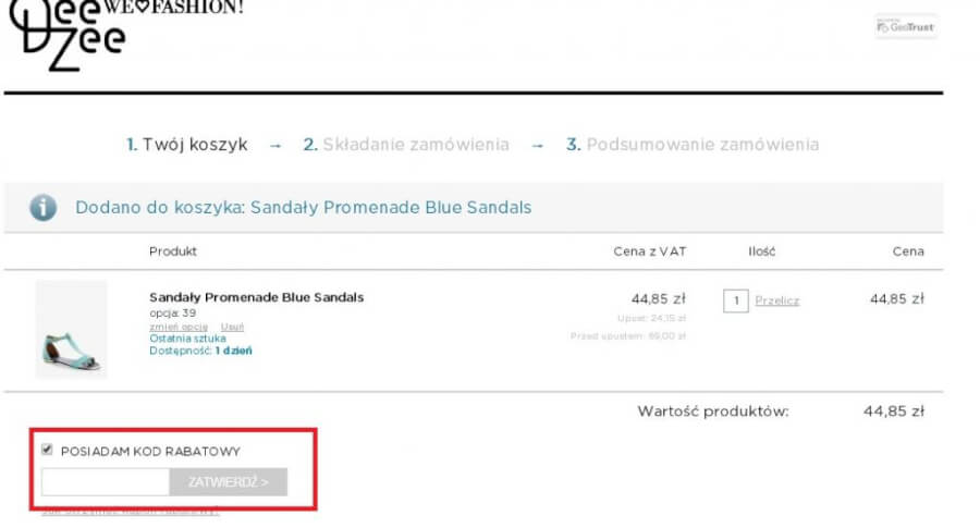 Zakupy w DeeZee z kodem rabatowym