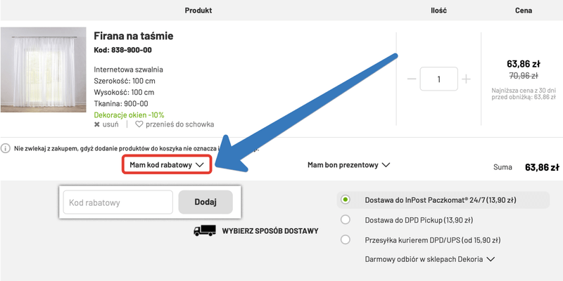 kod rabatowy dekoria