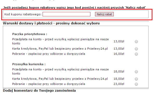 Miejsce na kod rabatowy Diores.pl