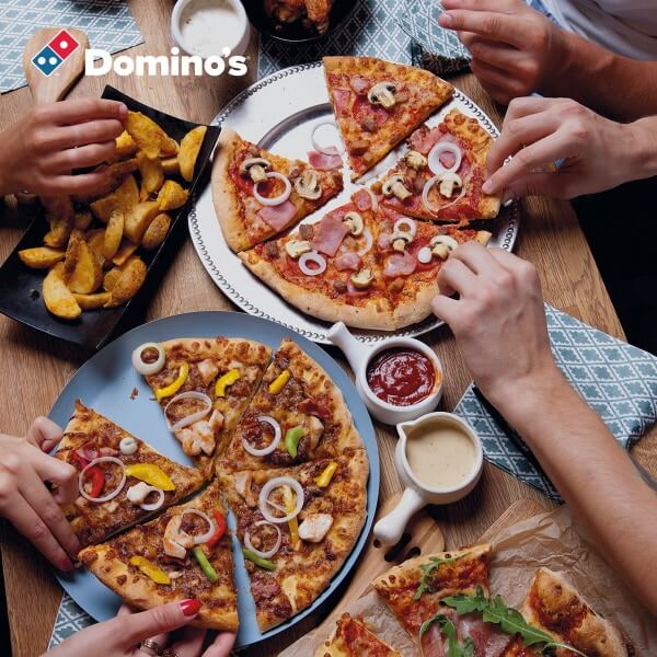 Menu Dominos: pizza, przekąski, sosy