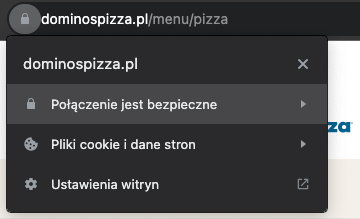 Bezpieczeństwo strony dominospizza.pl