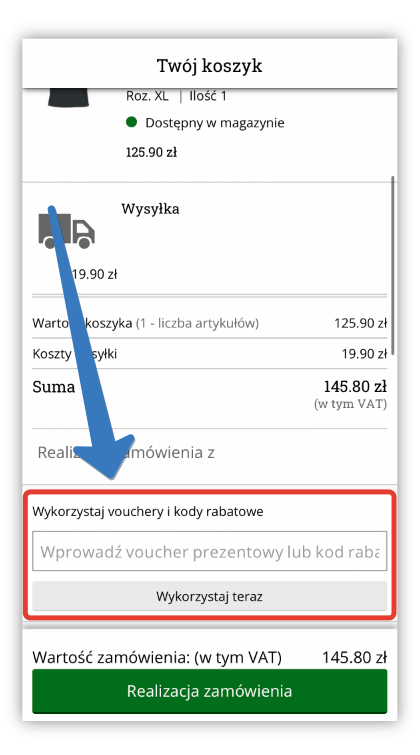 Jak aktywować kod rabatowy w aplikacji EMP