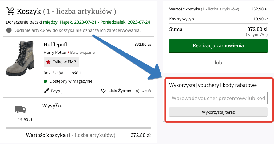 Jak aktywować kupon w sklepie EMP?