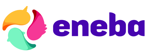 Logotyp eneba na białym tle