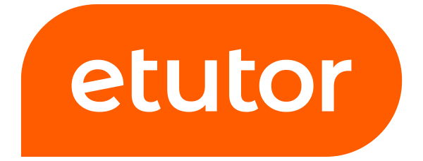 Logotyp eTutor na białym tle