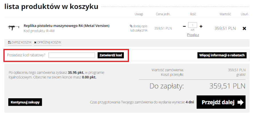 Jak skorzystać z kodu rabatowego?