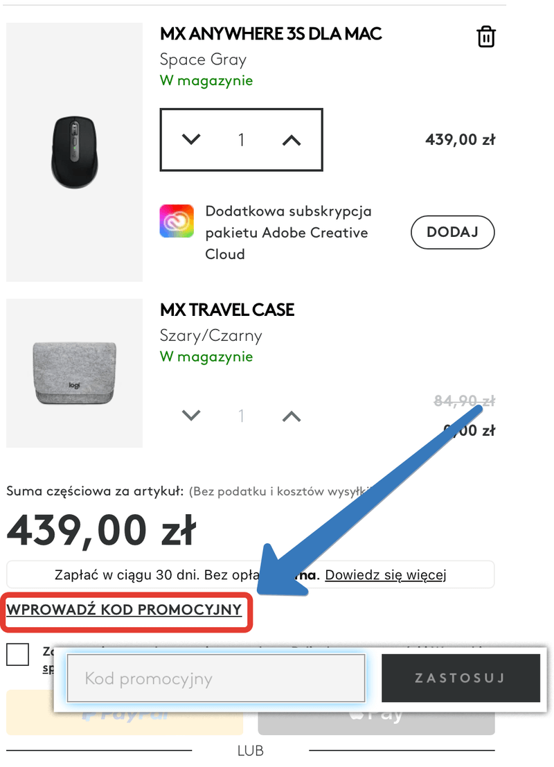 kod promocyjny logitech