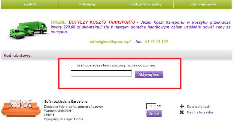 Najlepsze kody rabatowe do sklepu Meble Pumo