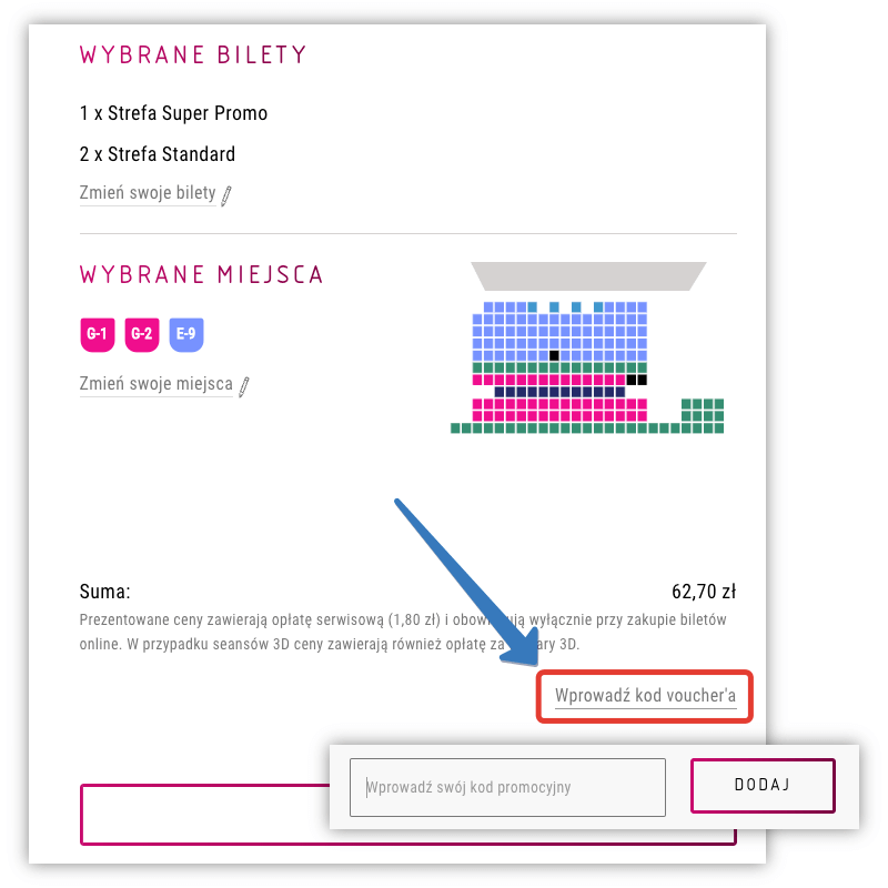 Gdzie wpisać kod promocyjny Multikino?