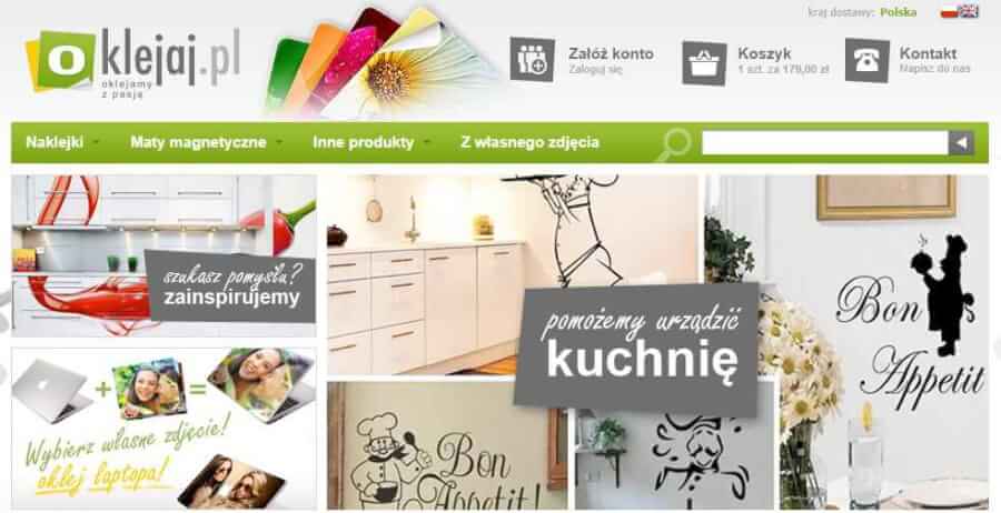 Strona internetowa sklepu oklejaj.pl