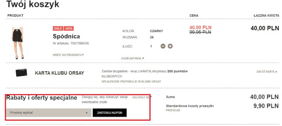 Najlepsze kody rabatowe do sklepu Orsay