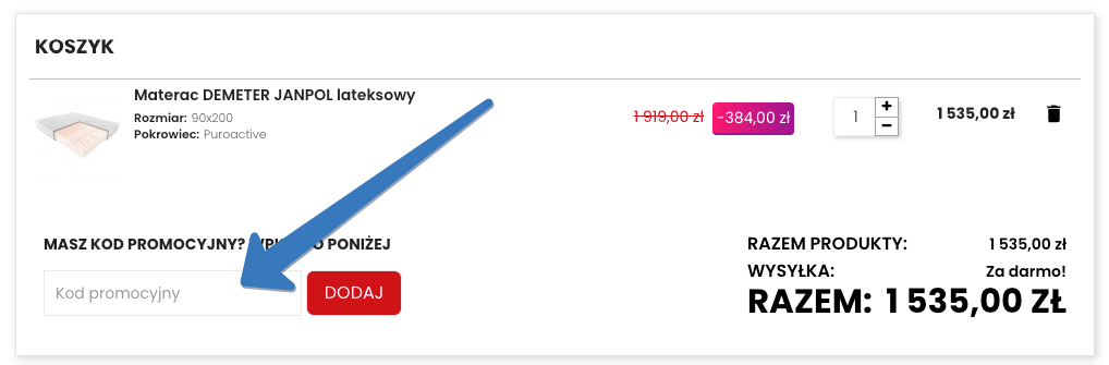 Gdzie wpisuje się kod rabatowy