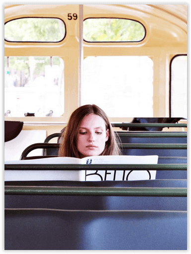 Kobieta w autobusie