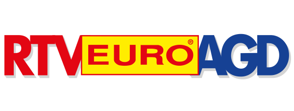 Logotyp RTV EURO AGD na białym tle