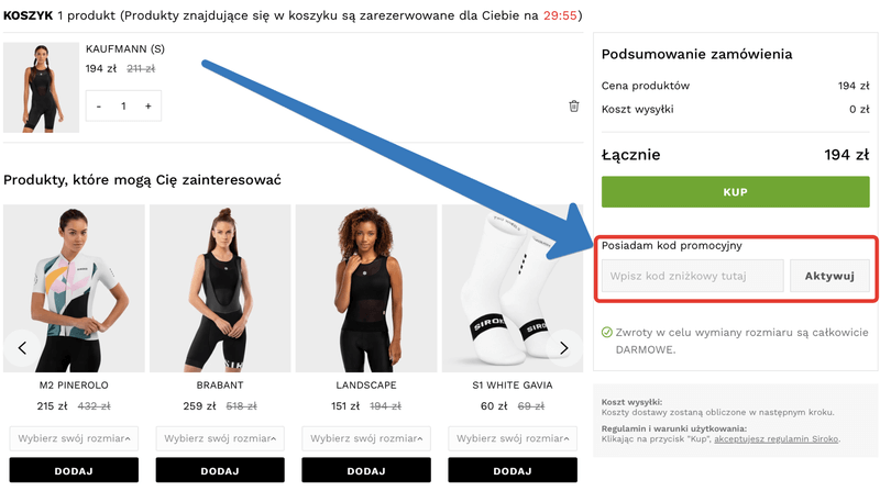 kod zniżkowy siroko