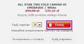 Spartoo dodawanie produktu do koszyka