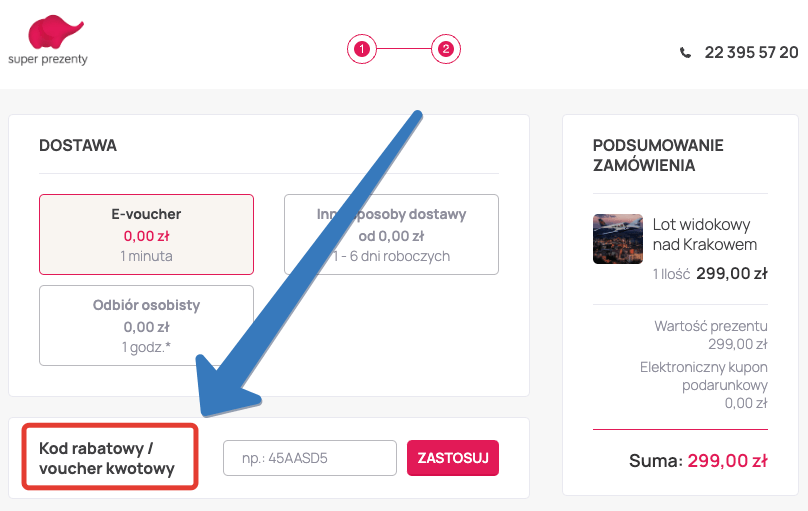 Jak wykorzystać kod rabatowy w Super Prezenty?