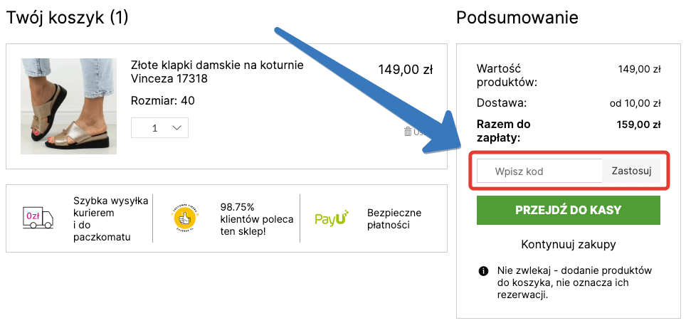 Jak aktywować kod rabatowy na suzana.pl?