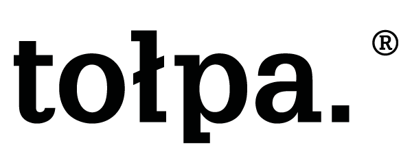 Logotyp Tołpa na białym tle