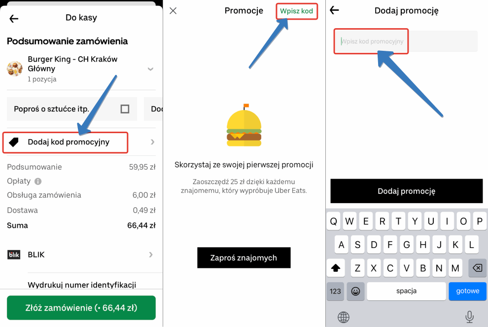 Uber eats kod promocyjny – gdzie go wpisać?