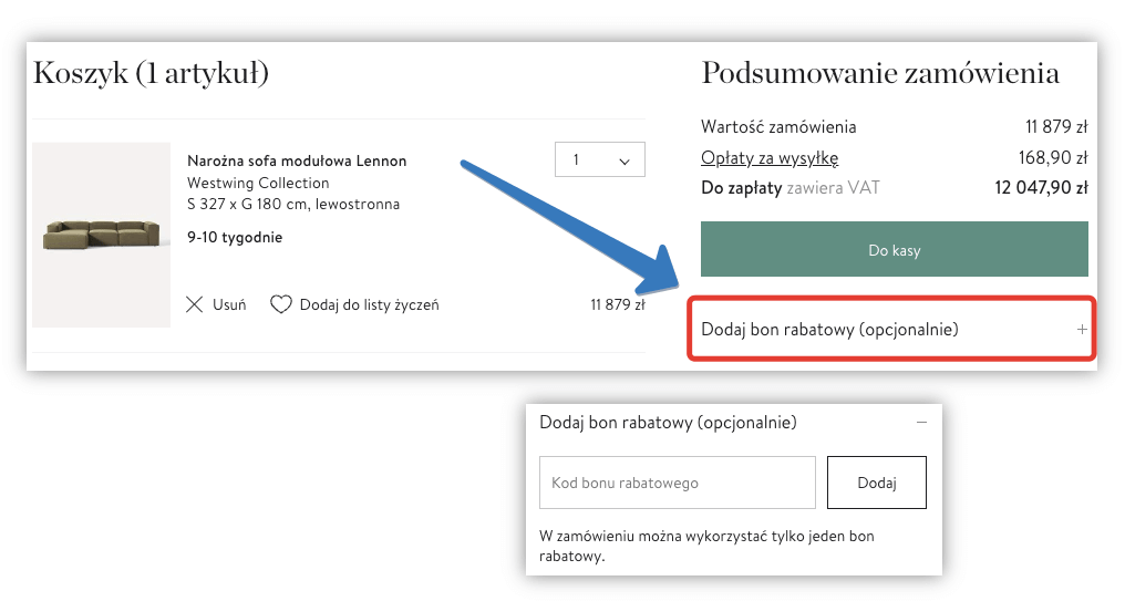 Jak aktywować bon rabatowy Westwing