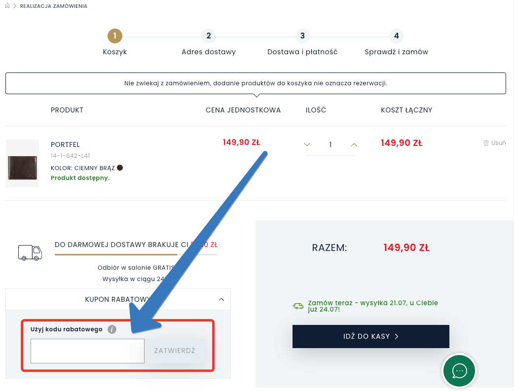 Jak skorzystać z kodu rabatowego w Wittchen?