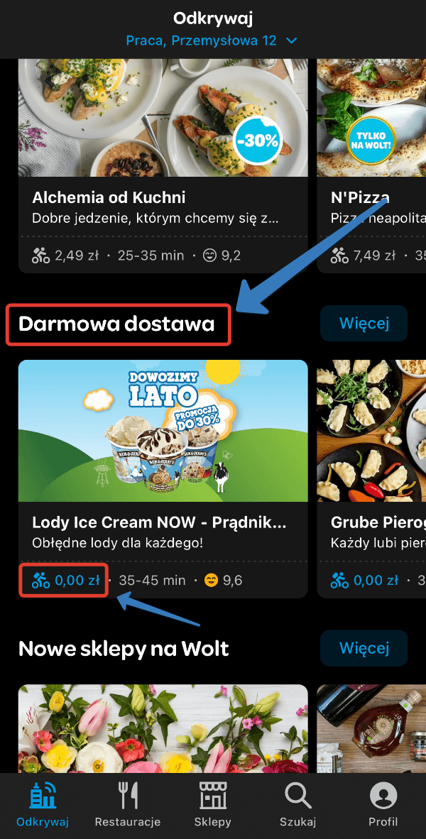 Wolt – darmowa dostawa