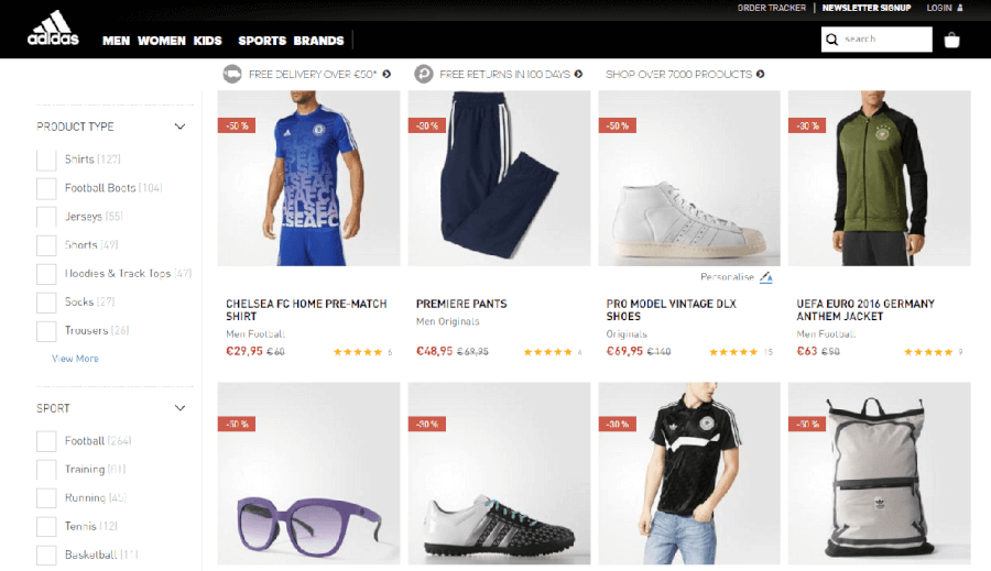 Adidas Promotion Discounts up to 50% in Adidas men's fashion
