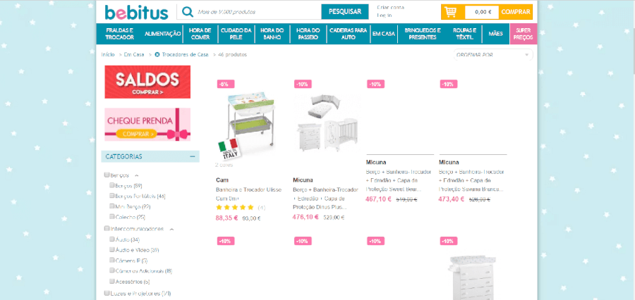  Descontos em vários produtos para bebés 