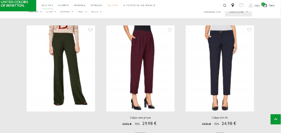 Diversos descontos em moda feminina Diversos descontos em moda feminina