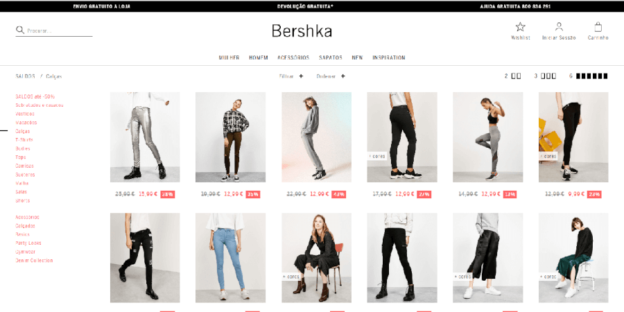 Descontos em várias peças de roupa para mulher Descontos em várias peças de roupa para mulher