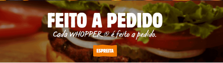peça o seu próprio whopper whopper a pedido