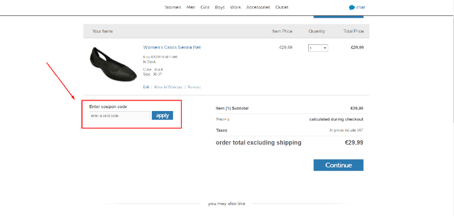 Como aplicar o código de cupão da Crocs Como aplicar o código de cupão da Cxrocs