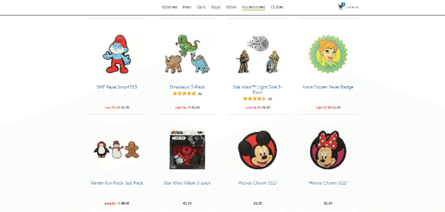 Descontos em diversos acessórios da Crocs Descontos em diversos acessórios da Crocs