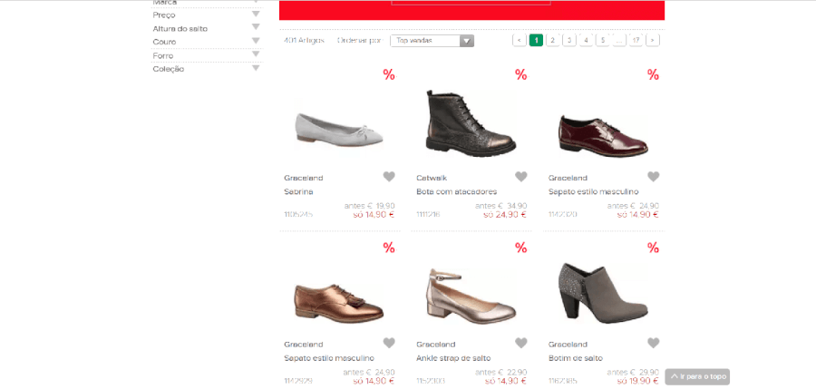 Vários descontos em sapatos de mulher Vários descontos em sapatos de mulher