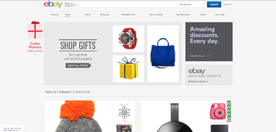 Página inicial do site do Ebay como navegar no site do Ebay