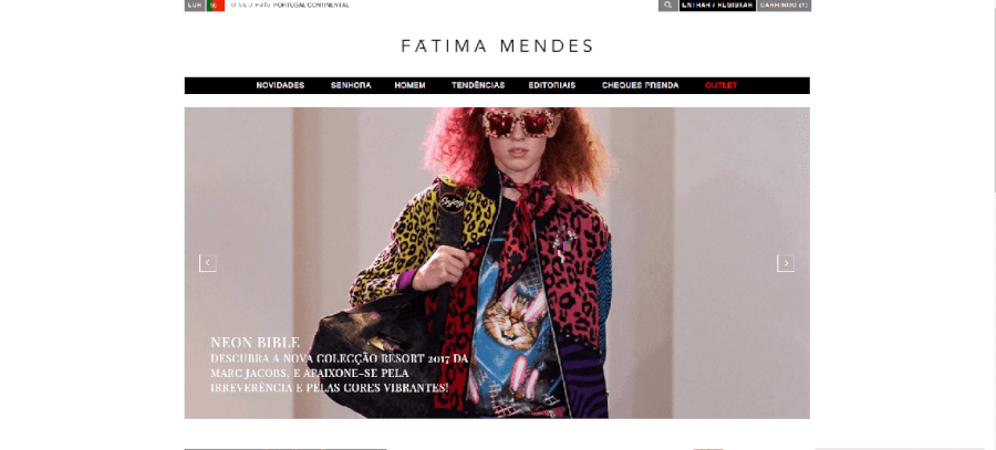 Página inicial do site da Fátima Mendes Página inicial do site da Fátima Mendes