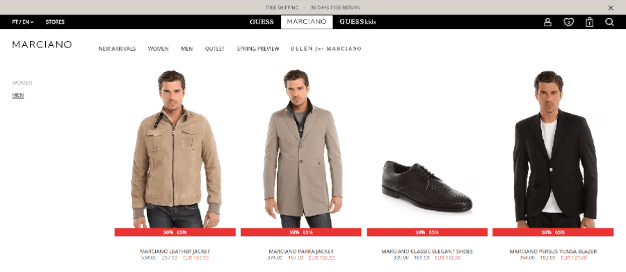 Descontos em vários produtos masculinos Descontos em vários produtos masculinos