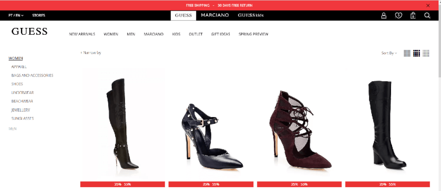 Grandes descontos em vários sapatos femininos Grandes descontos em vários sapatos femininos