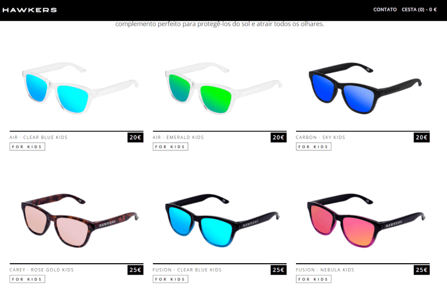 Óculos de sol Hawkers óculos de sol a 25€