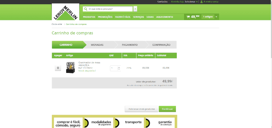 Carrinho de compras Leroy Merlin Carrinho de compras Leroy Merlin