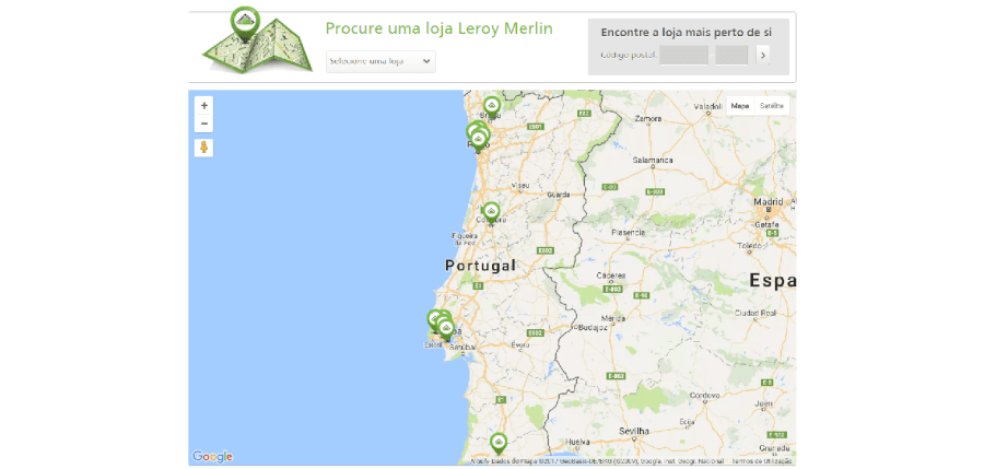 várias lojas da Leroy Merlin de norte a sul do país várias lojas da Leroy Merlin de norte a sul do país