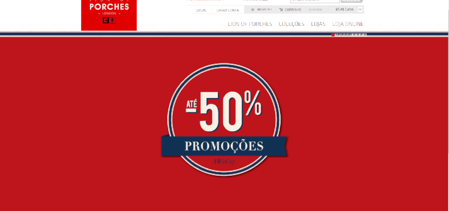 Página inicial do site da Lion of Porches Página inicial do site da Lion of Porches